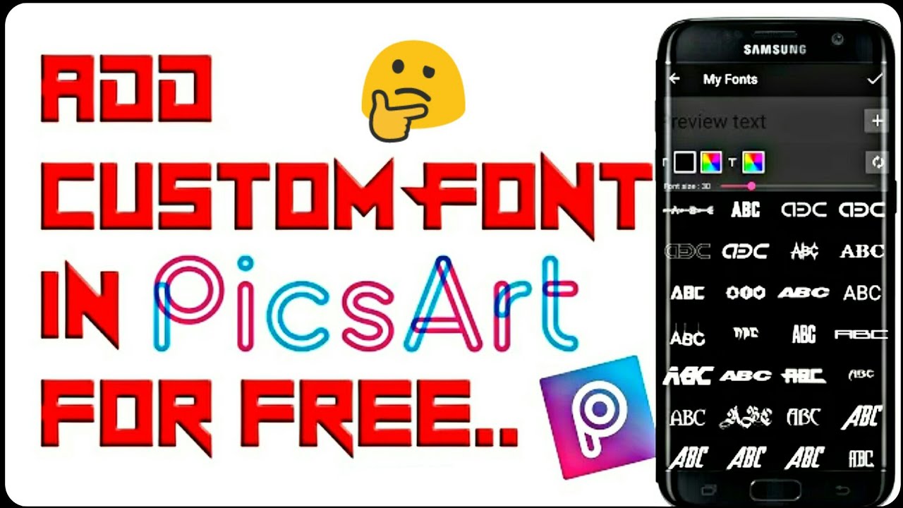 how to add fonts to picsart android